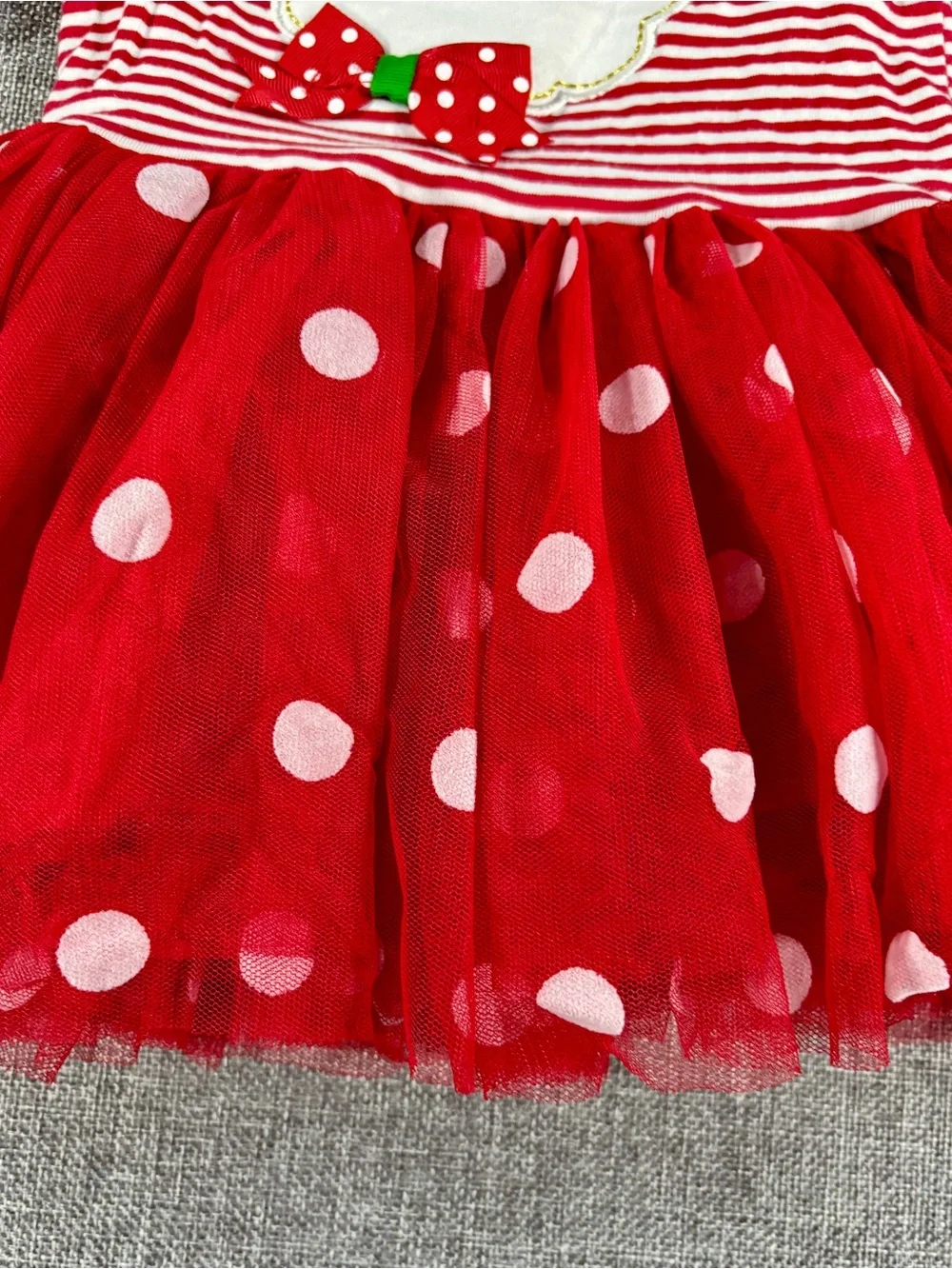 Counting Daisies Girls Christmas Santa Tutu Dress 18M Red Polka Dot Holiday
